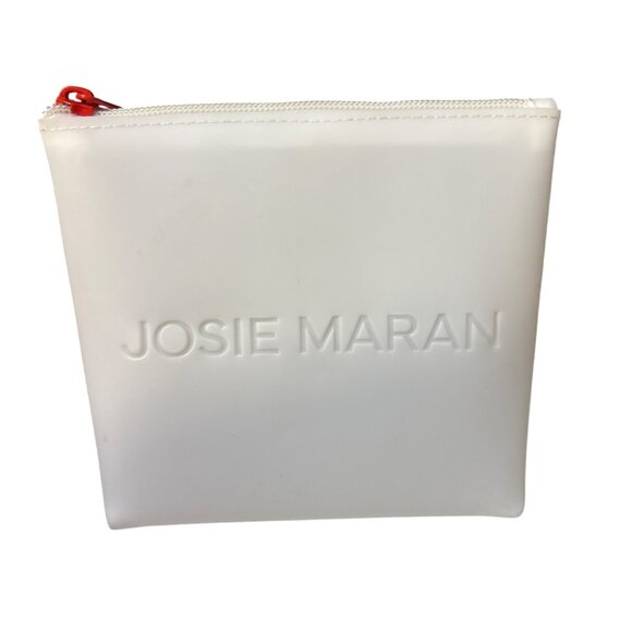 Josie Maran White Zipper Pouch Bag - Picture 1 of 4